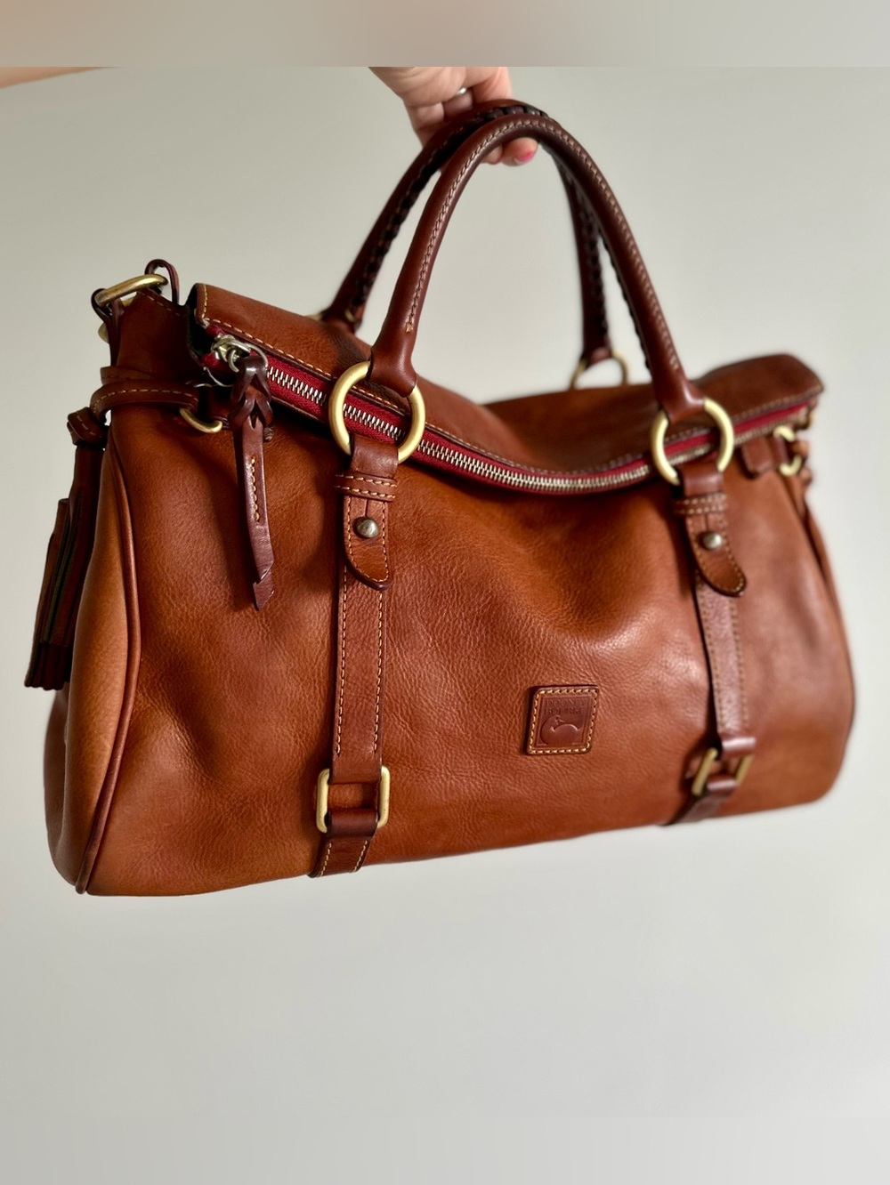 Dooney & Bourke Large Vintage Florentine Leather Satchel - Picture 5 of 16